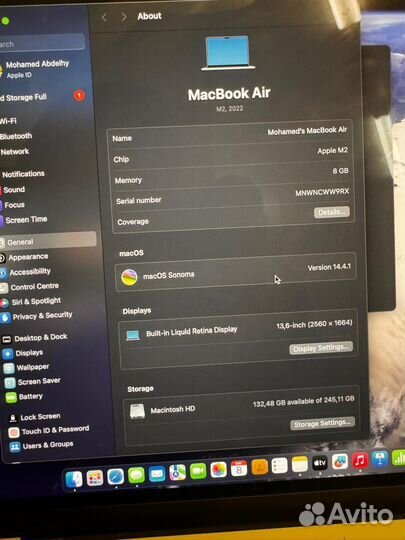 Macbook air 13 m2 8 256 starlight