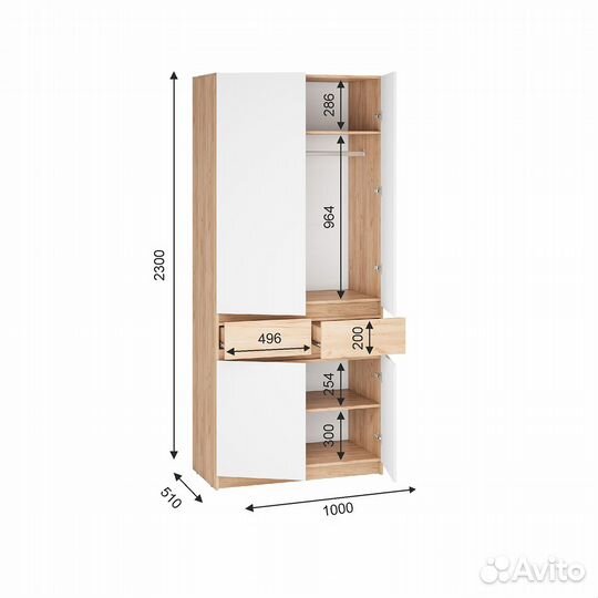 Шкаф комбинированный 