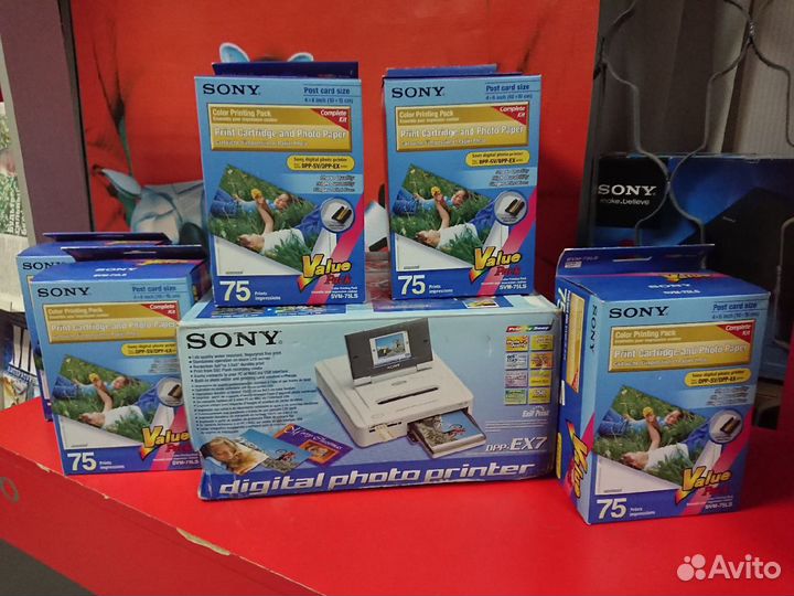 Фотопринтер sony DPP-EX7+фотобумага SVM-75LS