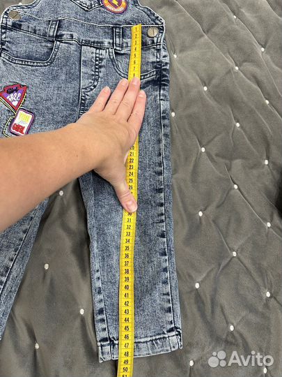 Джинсовый комбинезон для девочки (98)