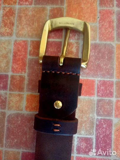 Мужской кожаный ремень ручной работы