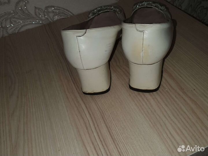 Туфли натуральная кожа 37 винтаж