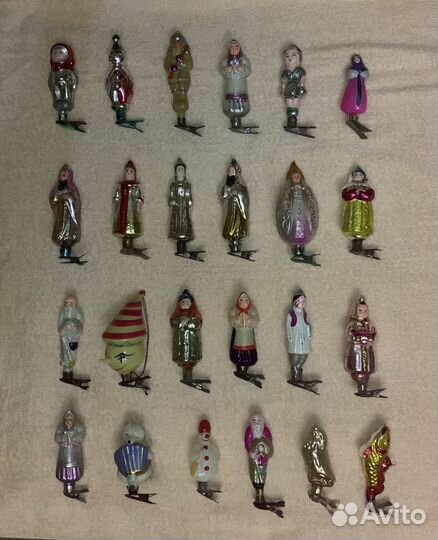 Елочные игрушки СССР, ГДР, УССР на прищепке