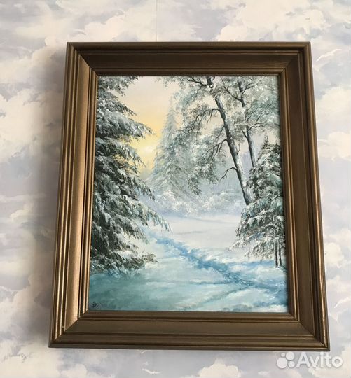 Полотно Вениамина Кудряшова «Тропинка в зимнем лес