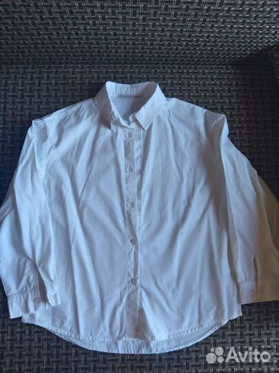 Рубашка белая для девочки 140