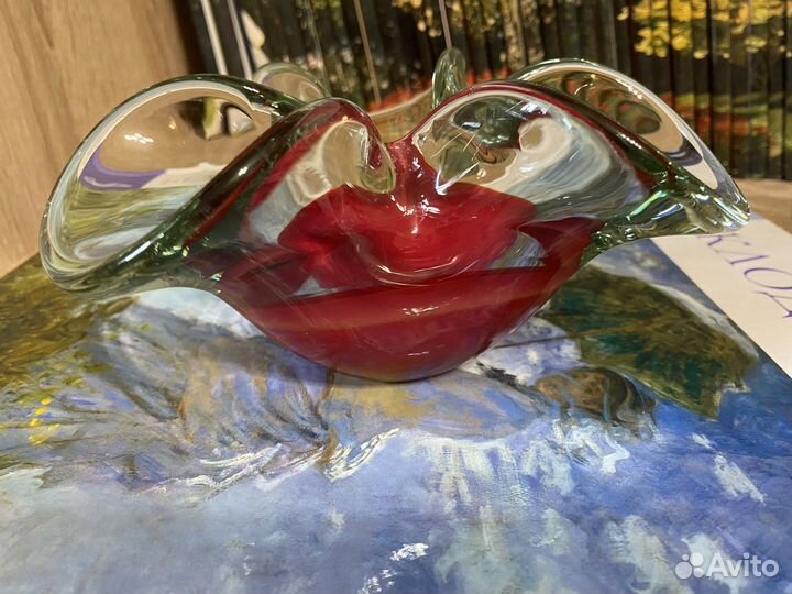 Пепельница цветное стекло