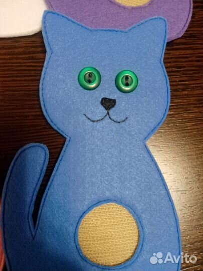 Сортер Котики из фетра