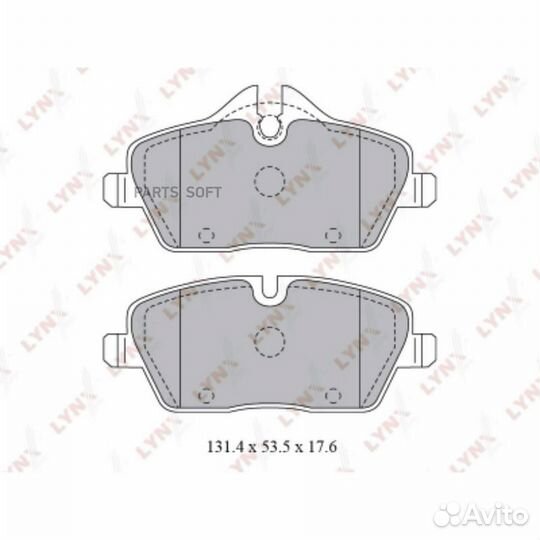 Lynxauto BD1429 Колодки тормозные дисковые перед