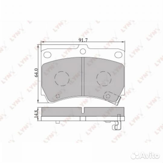 Lynxauto BD-5105 Колодки тормозные дисковые перед