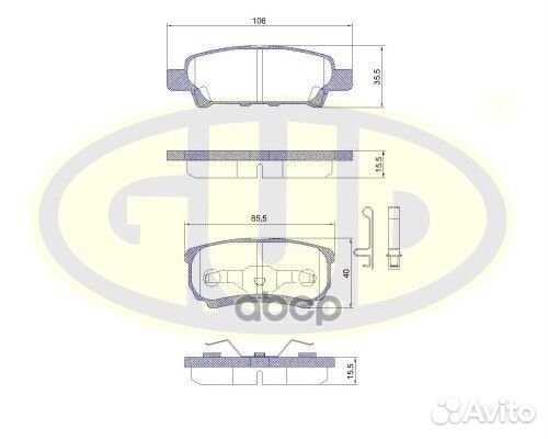 Колодки тормозные mitsubishi lancer/outlander 0