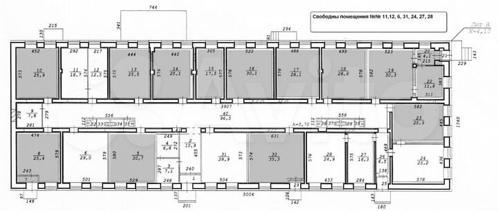 Офис в здании ул.Русская, 25 м2, 1 эт., общ.вход