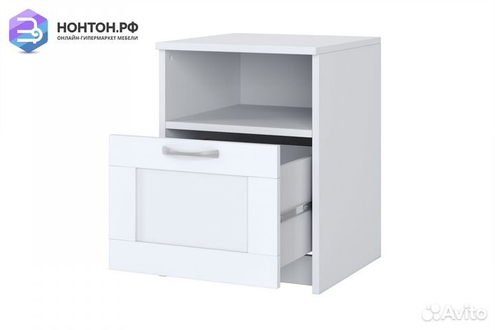 Тумба прикроватная Сириус белая 1 ящик