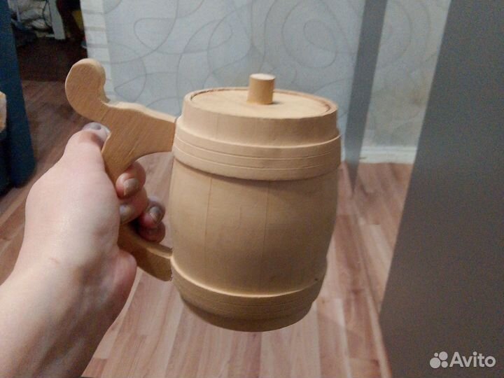 Деревянная кружка для вина