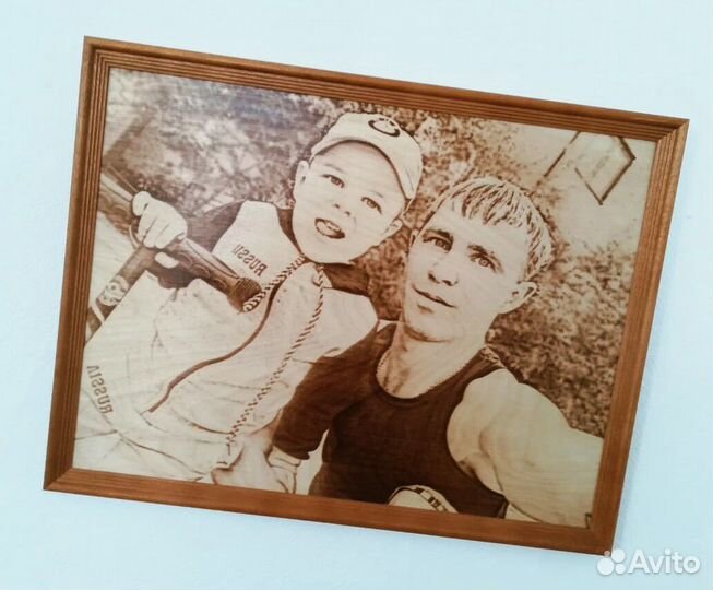 Выжигание, подарок, портрет, дерево