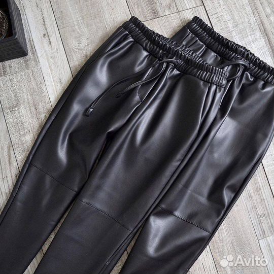Штаны из эко кожи на флисе 42/44