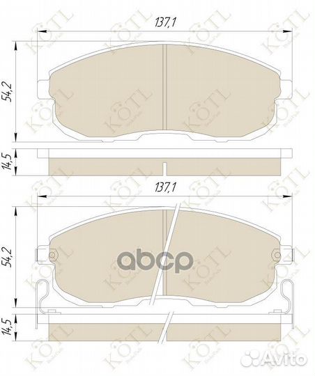 Колодки тормозные дисковые передние к-т nissan