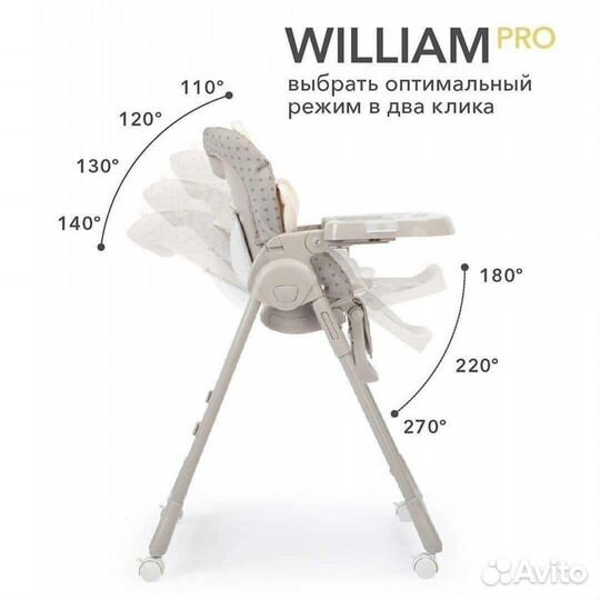 Стульчик для кормления Happy Baby William pro