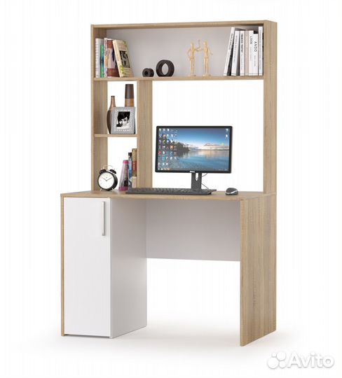 Стол компьютерный Комфорт 12.72 цвет дуб сонома/бе