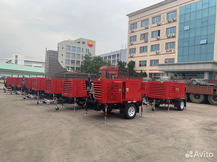 Дизельный компрессор 5,18 кубов на шасси