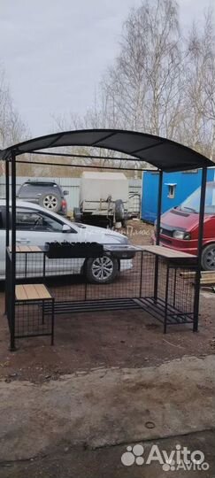 Мангал-беседка с мойкой