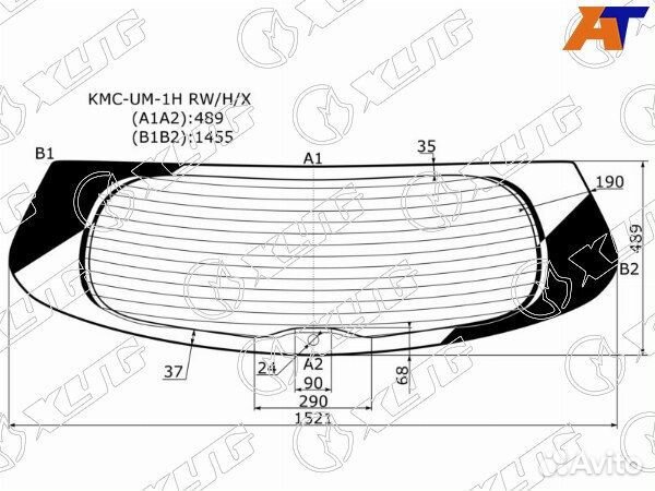 Стекло заднее KIA sorento