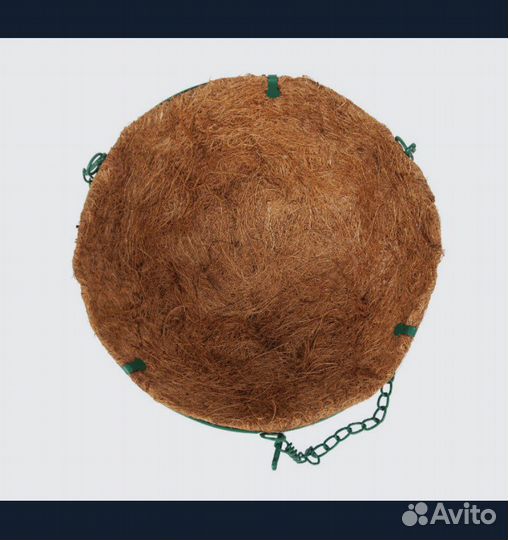 Кашпо подвесное с коковитой и подвесом