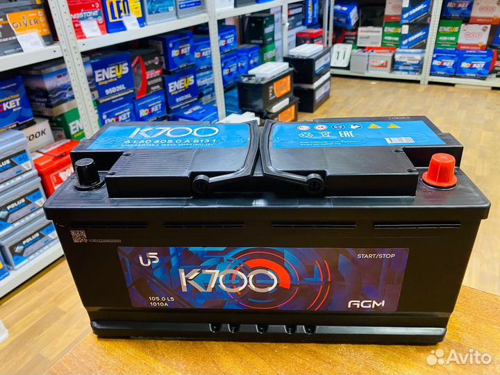 Аккумулятор AGM 105 ач 1010а Новые Доставка K700