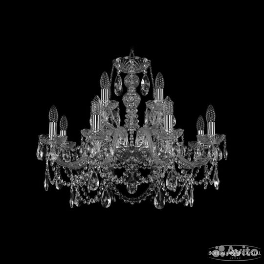 Bohemia Ivele Crystal 1411/8+4/240 Ni 1411 светиль