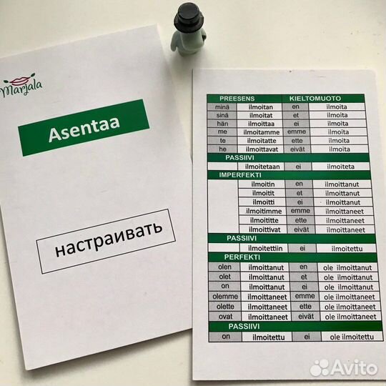 Карточки по финскому: Глаголы В (спряжения)