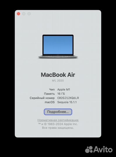 Apple macbook air m1 16gb 256gb