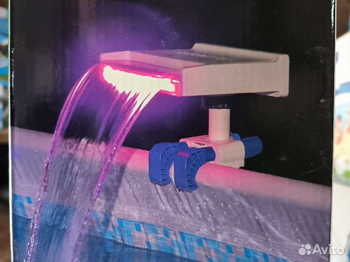 Водопад для бассейна с цветной Led подсветкой