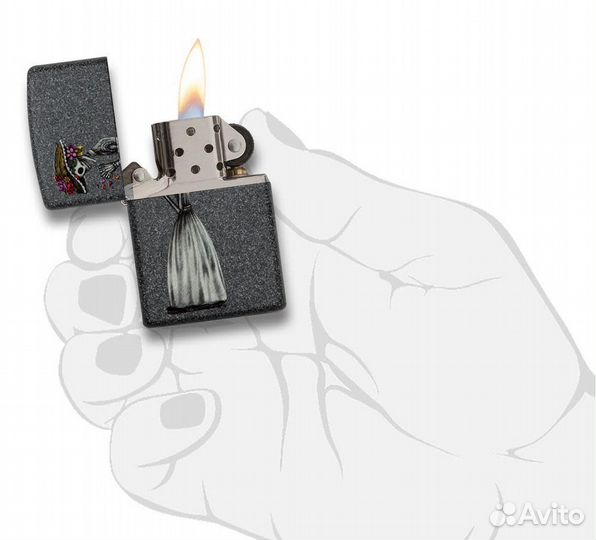 Зажигалка Zippo 28987 Day Of Dead Skulls Set