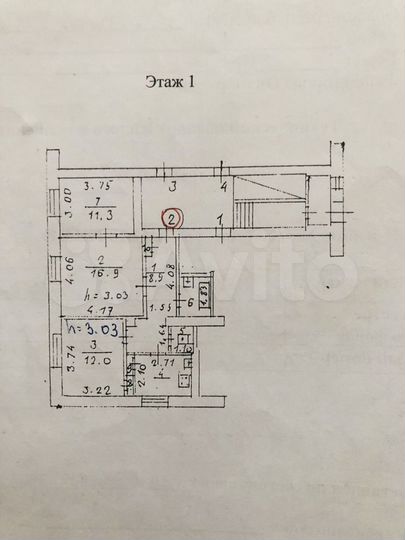 3-к. квартира, 64 м², 1/3 эт.