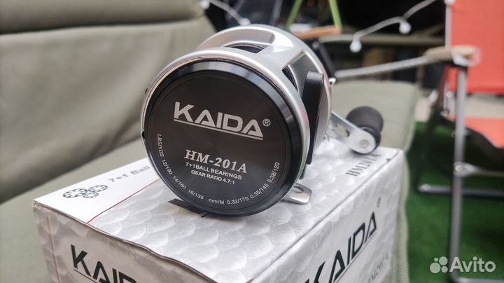 Катушка для троллинга мультипликатор kaida HM201А