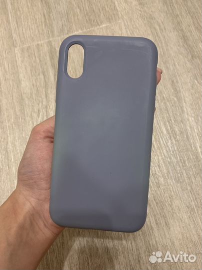 Серый чехол на iPhone xs