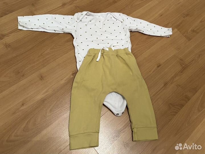 Детское боди и штанишки 86 размер унисекс цвет