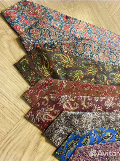 Галстук ручной работы Gold CitY 100% шёлк