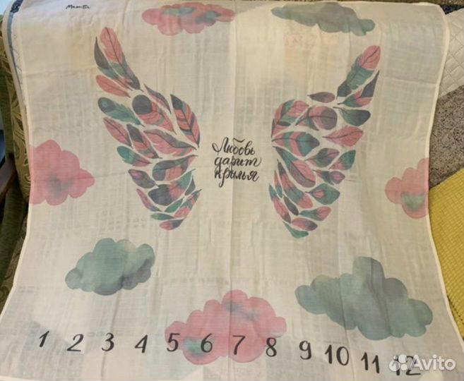 Фотопеленка/фотопелёнка/фотофон/пелёнка из муслина