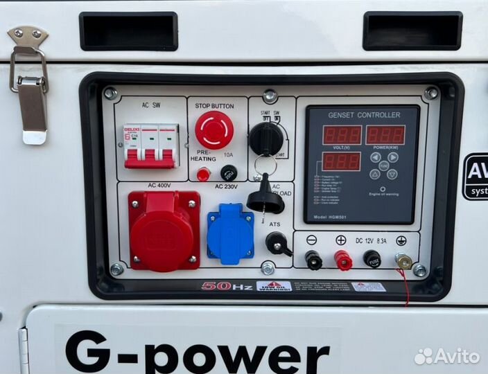 Генератор дизельный 10 kW G-power трехфазный 11000