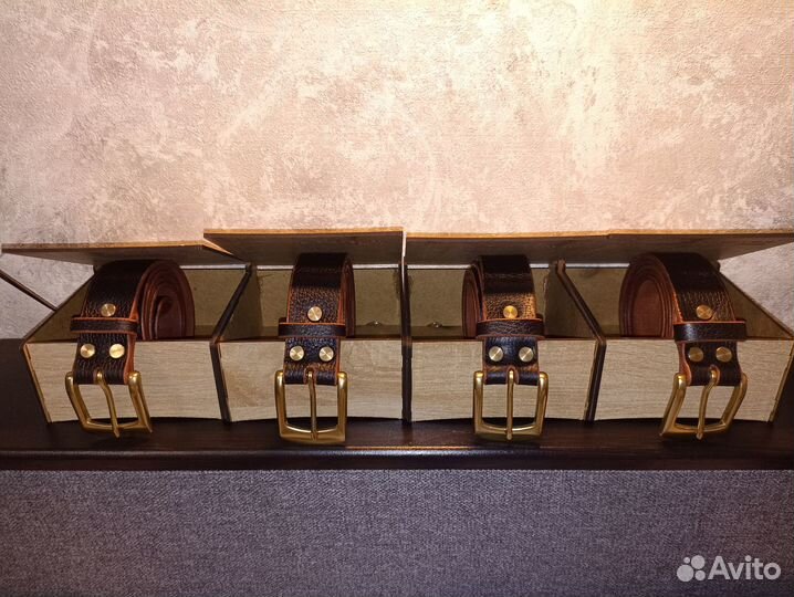 Ремень из натуральной кожи ручной работы