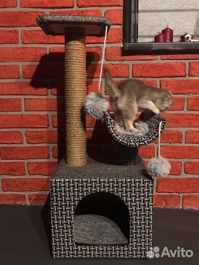 Домик-когтеточка-трансформер для кошек /35х35х83см