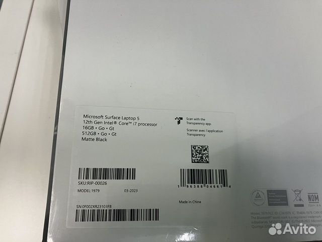Новые Surface Laptop 5 15 i7 16GB 512GB Black объявление продам