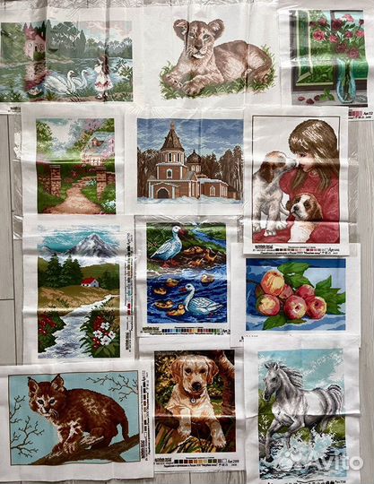 Канва с нанесенным рисунком для вышивания