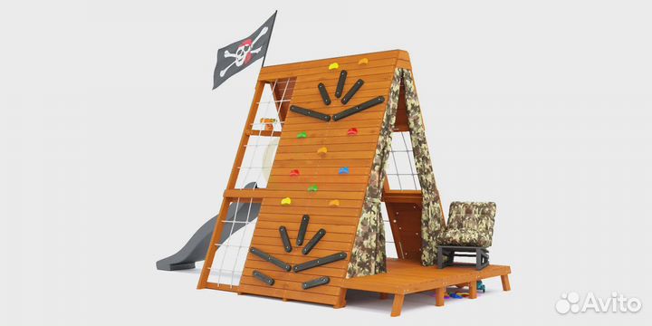Спортивный домик Савушка База-3 (милитари) с кресл