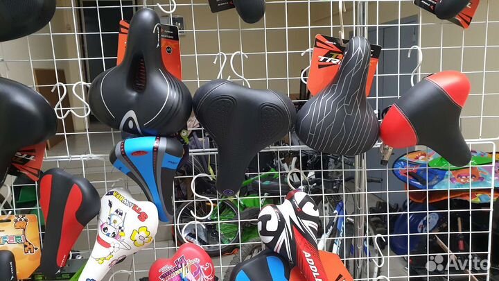 Седло, сиденье для велосипеда мягкое, детское