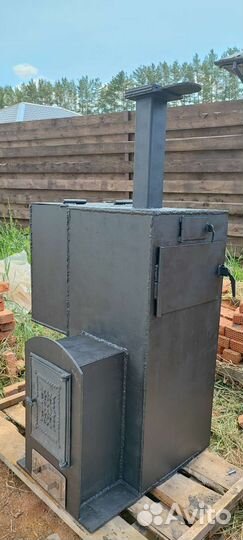 Печь для бани с баком