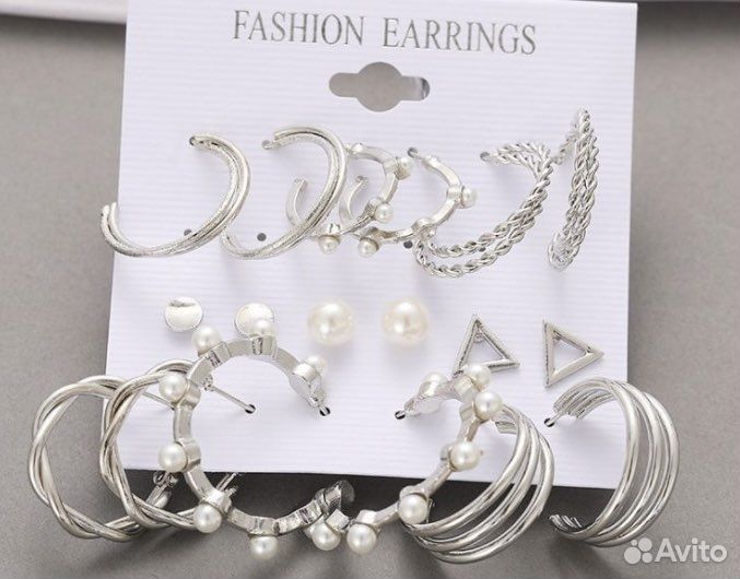 Бижутерия,серьги,браслет из сплава под серебро