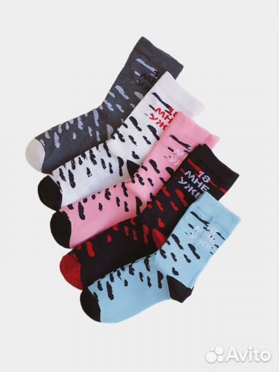 Носки женские, набор 12 пар, хлопок