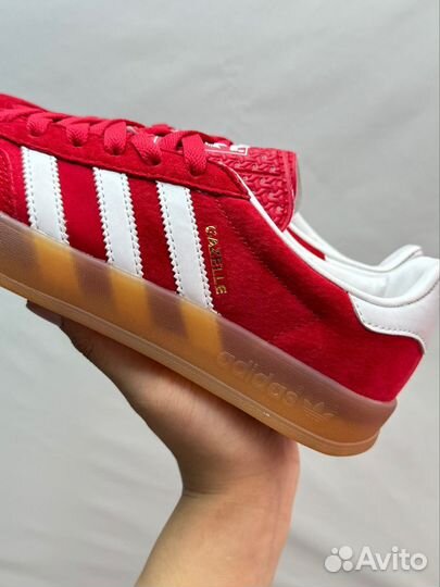 Adidas Gazelle red scarlet cloud white