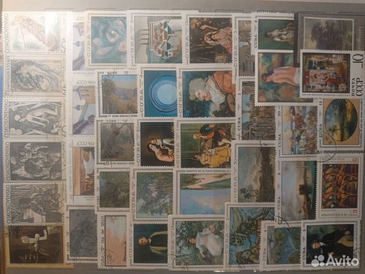 Марки СССР живопись
